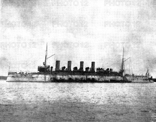 The Spanish-American War: US war-ships - Columbia, triple-screw cruiser, 1898. Creator: Symonds & Co.