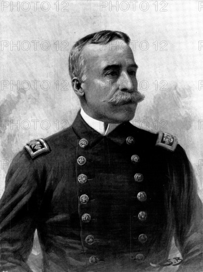 Commodore George Dewey, the hero of the Bombardment of Manila, 1898. Creator: Unknown.
