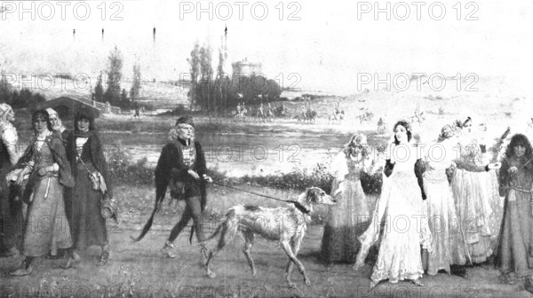 Pictures from the Royal Academy: The Road to Camelot...George H. Boughton, R.A., 1898. Creator: Unknown.