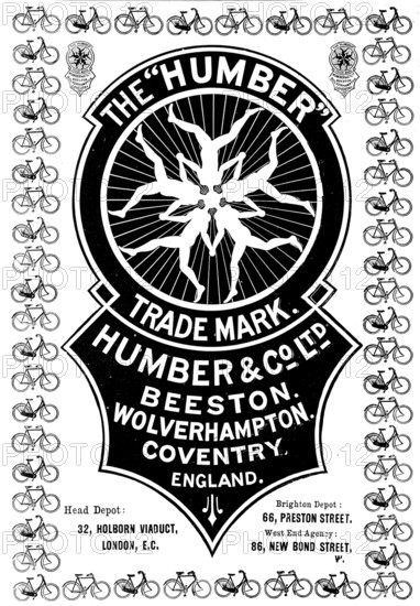 Advertisement for Humber Cycles, 1898. Creator: Unknown.
