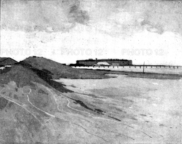 The Spanish-American War: views of Key West... Fort Taylor, with large sand battery..., 1898. Creator: Unknown.