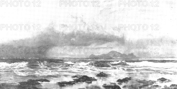 Pictures from the Royal Academy: Trevone Bay: North-Westerly Showers - John Brett, A.R.A., 1898. Creator: Unknown.