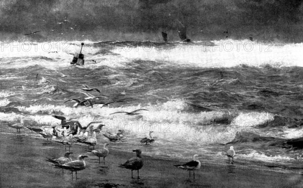 Pictures from the Royal Academy: The Harbour Bar - W. L. Wyllie, A.R.A., 1898. Creator: Unknown.