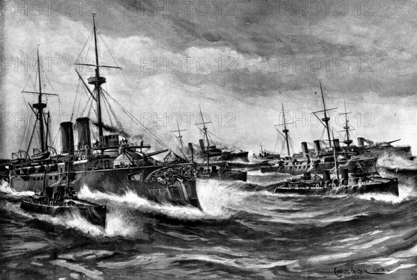 The Spanish-American War: vessels of the Spanish squadron which left Curaçoa on May 15, 1898. Creator: Unknown.