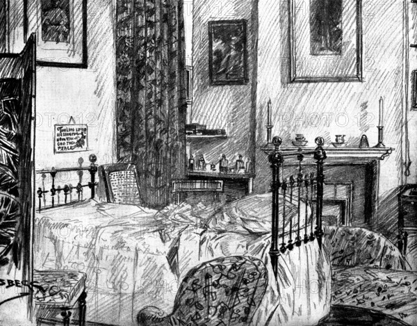 The Death of Mr. Gladstone: ...bed-room, in which Mr. Gladstone died..., 1898. Creator: Unknown.