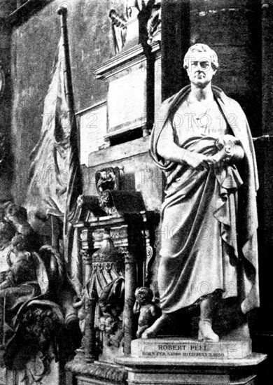 The tombs of statesmen in Westminster Abbey: Sir Robert Peel, 1898. Creator: Unknown.