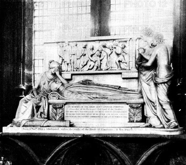 The tombs of statesmen in Westminster Abbey: Spencer Perceval, 1898. Creator: Unknown.