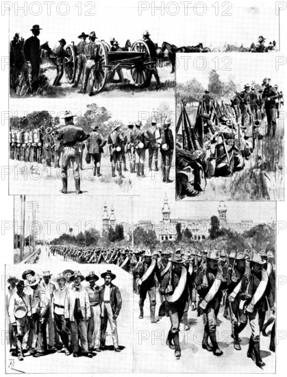 The Spanish-American War: incidents of the United States Mobilisation at Tampa, 1898. Creator: Unknown.