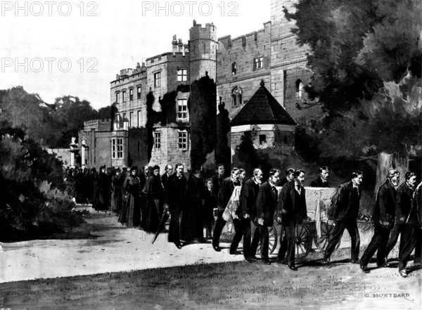 The Funeral of Mr. Gladstone: the procession leaving Hawarden Castle, 1898. Creator: Unknown.