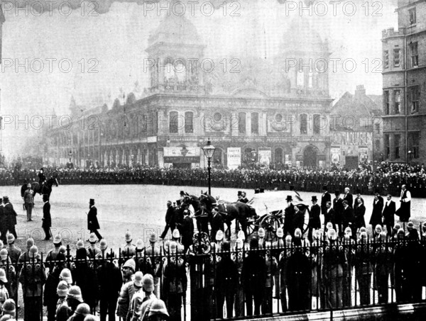 The Funeral of Mr. Gladstone: the body approaching the West Door of the Abbey, 1898. Creator: SB Bolas & Co.