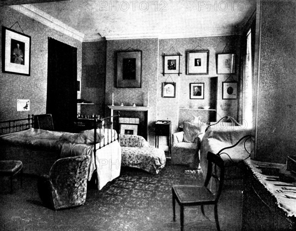 The Funeral of Mr. Gladstone: the room in which Mr. Gladstone died, 1898. Creator: George Watmough Webster & Son.