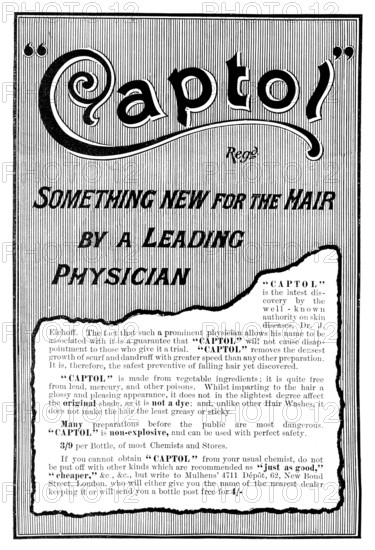 Advertisement for Captol, 1898. Creator: Unknown.