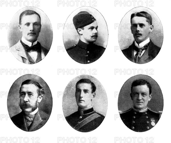 Six portraits, 1898. Creators: Unknown, Russel & Co, Lafayette, G. West and Son, Wyrall & Son.