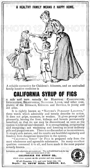 Advertisement for California Syrup of Figs, 1898. Creator: Carl Hentschel.