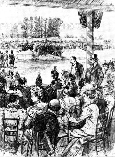 The Duke and Duchess of York at the Royal Counties Agricultural Show at Portsmouth, 1898. Creator: Unknown.