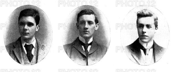 Three portraits - Cambridge University scholars, 1898. Creators: Charles Frederick Treble, Stearn and Sons.