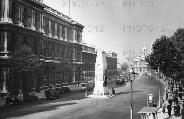 The Cenotaph, Whitehall, London, 1950s. Creator: Arthur Charles Kirby Ware.