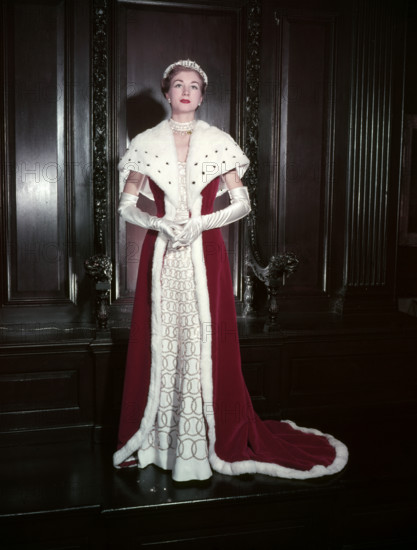 The alternative robe for a Baroness, Coronation of Elizabeth II, 1953. Creator: Arthur Charles Kirby Ware.