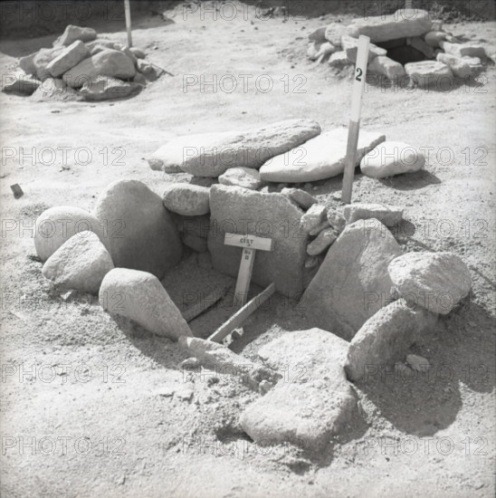 Bronze Age burial site, St Mary's, Scilly Isles, c1955. Creator: Arthur Charles Kirby Ware.