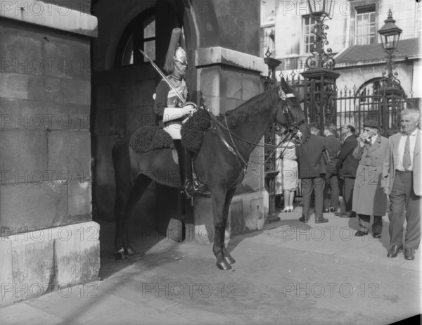 Guards at Horse Guards, London, c1955. Creator: Arthur Charles Kirby Ware.