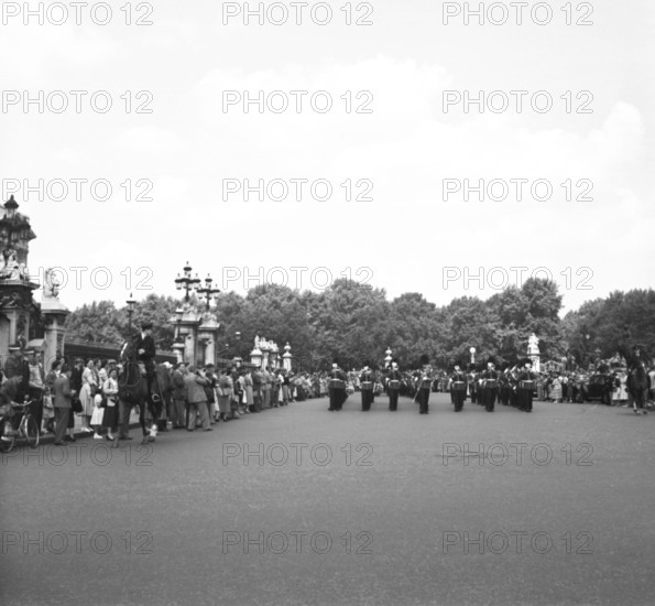 Guards marching down the Mall, London, c1955.  Creator: Arthur Charles Kirby Ware.