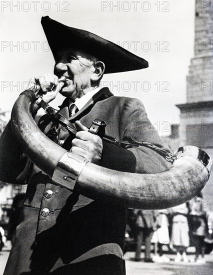 Horn blower, Ripon, Yorkshire, c1955.  Creator: Arthur Charles Kirby Ware.