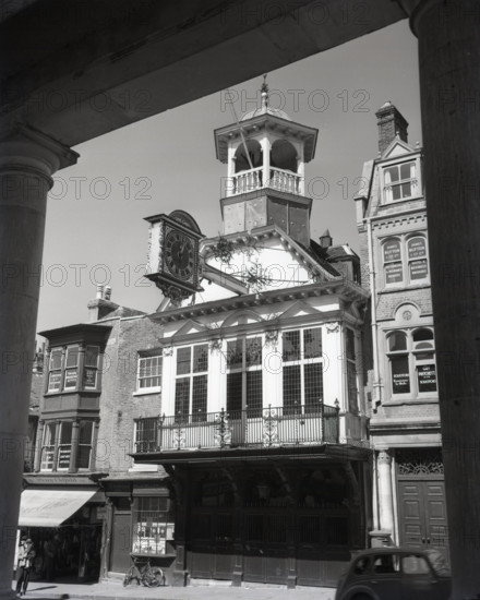 Clock tower, Guildford, Surrey, c1955.  Creator: Arthur Charles Kirby Ware.