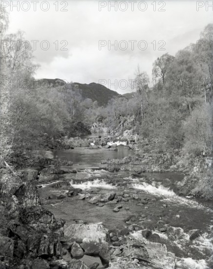 Watefall. possibly at Glen Affric in Scotland, c1955. Creator: Arthur Charles Kirby Ware.