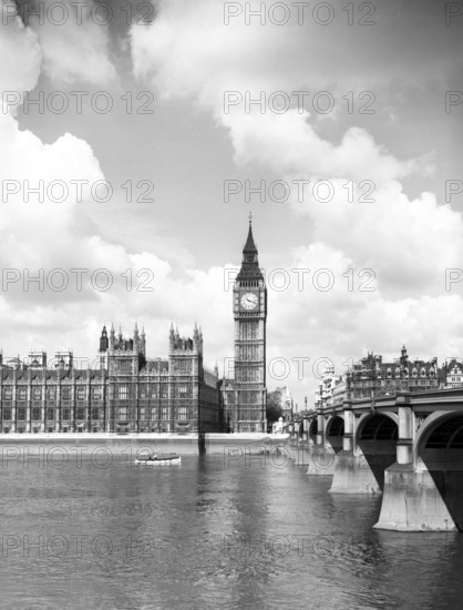 The Palace of Westminster and Big Ben, London, c1955. Creator: Arthur Charles Kirby Ware.