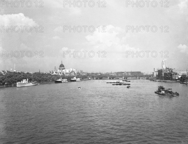 River Thames, London, c1955. Creator: Arthur Charles Kirby Ware.