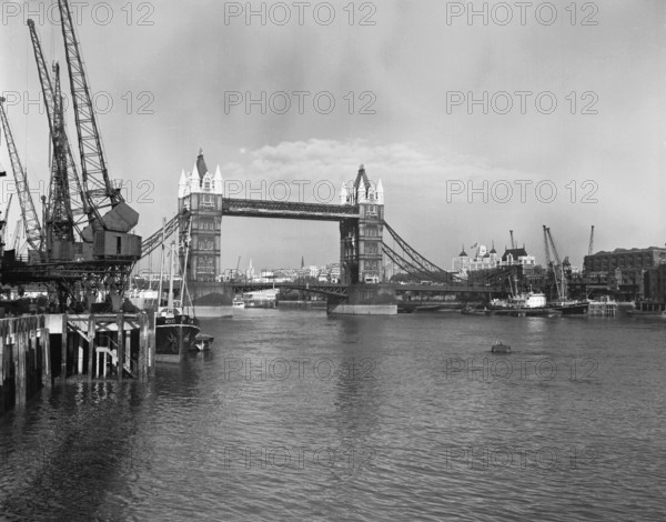 Tower Bridge, London, c1955. Creator: Arthur Charles Kirby Ware.