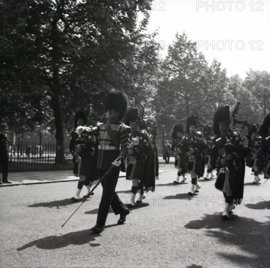 Guards on the march, London, c1955. Creator: Arthur Charles Kirby Ware.