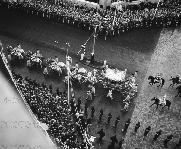 Coronation day of Elizabeth II, London, 2nd June 1953.  Creator: Arthur Charles Kirby Ware.