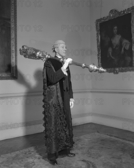 Ceremonial mace or sceptre of the Lord Mayor of the City of London, c1953. Creator: Arthur Charles Kirby Ware.