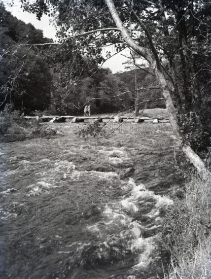 Tarr Steps, near Dulverton, Exmoor, Somerset, c1955. Creator: Arthur Charles Kirby Ware.