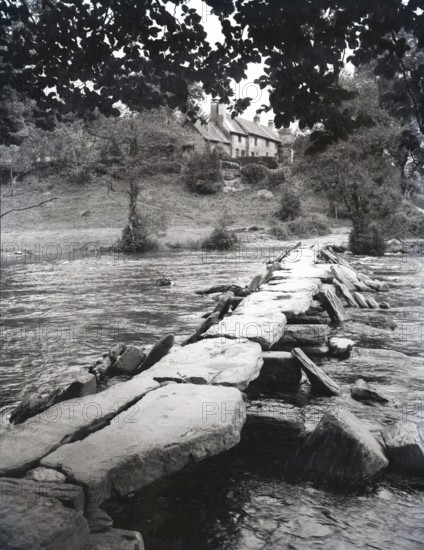 Tarr Steps, near Dulverton, Exmoor, Somerset, c1955. Creator: Arthur Charles Kirby Ware.