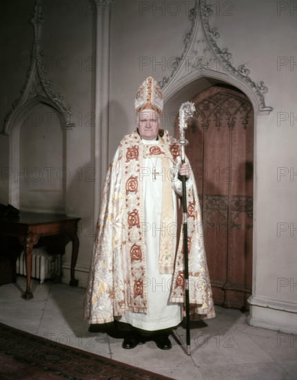 Dr Michael Ramsey, Archbishop of York, 1956. Creator: Arthur Charles Kirby Ware.