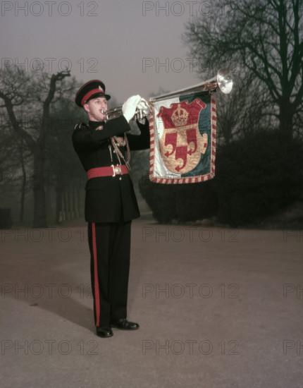 Student Band Master Parker of the Royal Military School of Music, 1952.  Creator: Arthur Charles Kirby Ware.