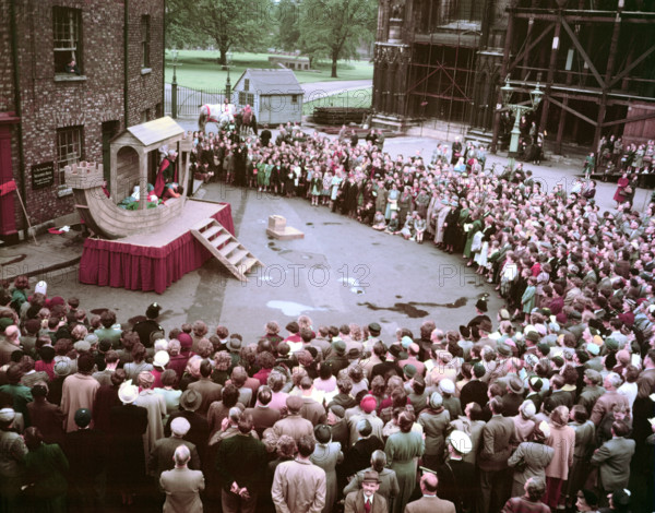 York Festival: performance of a pageant cart play, "The Flood", outside York Minster, c1960s. Creator: Arthur Charles Kirby Ware.