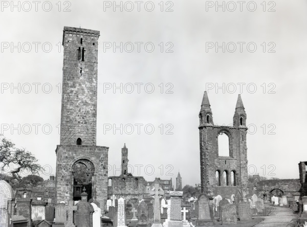 The ruined Cathedral of St Andrew, St Andrews, Scotland, c1955.  Creator: Arthur Charles Kirby Ware.