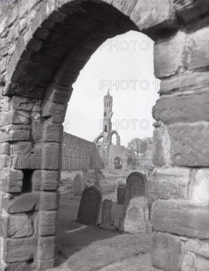 The ruined Cathedral of St Andrew, St Andrews, Scotland, c1955.  Creator: Arthur Charles Kirby Ware.