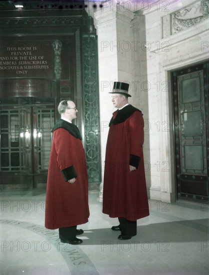 Waiters, Lloyds, London, c1955. Creator: Arthur Charles Kirby Ware.