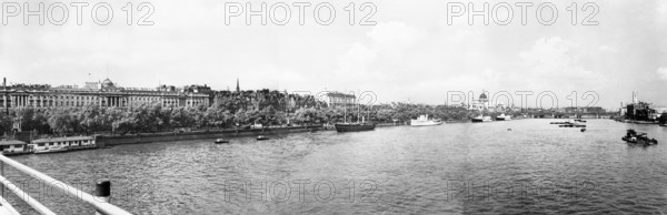 Somerset House and the River Thames, London, c1955. Creator: Arthur Charles Kirby Ware.