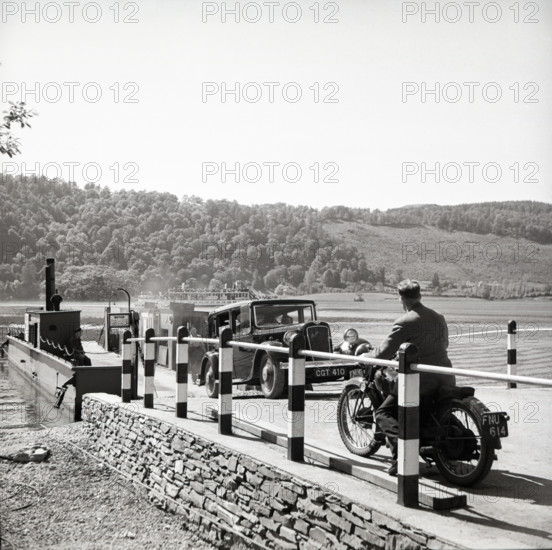 Car ferry, Lake Windermere, Lake District, c1955.  Creator: Arthur Charles Kirby Ware.