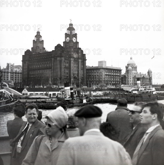 Liver Building and Port of Liverpool Building, Liverpool, c1955. Creator: Arthur Charles Kirby Ware.