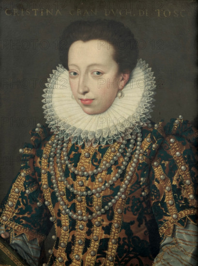 Portrait of Maria Christina of Austria (1574-1621), Princess of Transylvania, 17th century. Creator: Anonymous.
