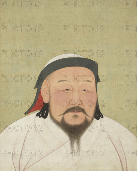 Portrait of Kublai Khan (1215-1294), c1294. Creator: Araniko (1244-1306).
