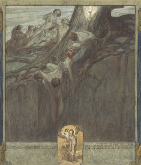 Ch'al Sommo Pince ed e natura Noi di collo in callo. Creator: Bayros, Franz von (1866-1924).