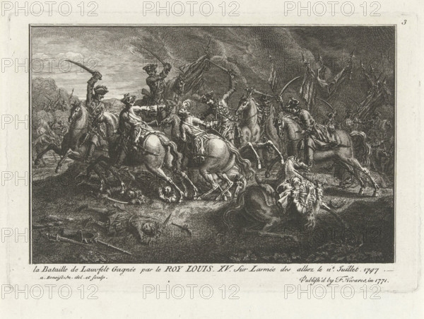 The battle of Lawfeld on 2nd July 1747, 1771. Creator: Benoist, Antoine (1632-1717).