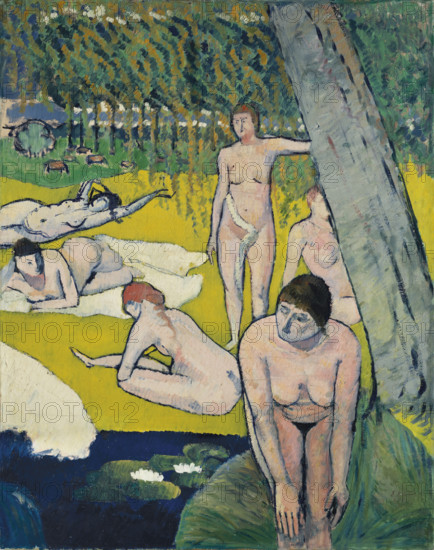 Bathers with Water Lilies (Baigneuses aux nénuphars), c1889. Creator: Bernard, Émile (1868-1941).